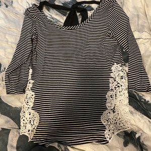 Black and White Striped Shirt